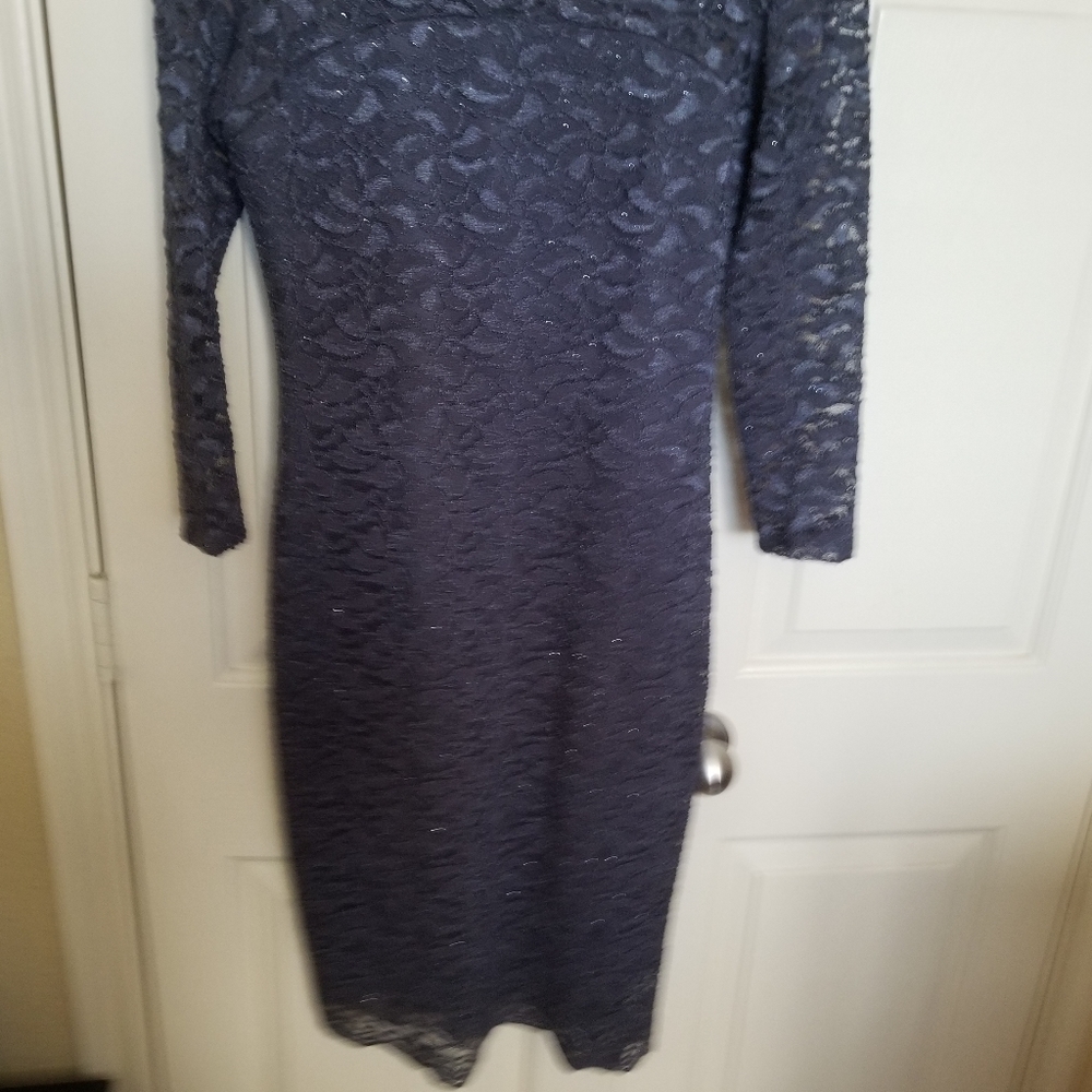 Grey lace midi dress size 4